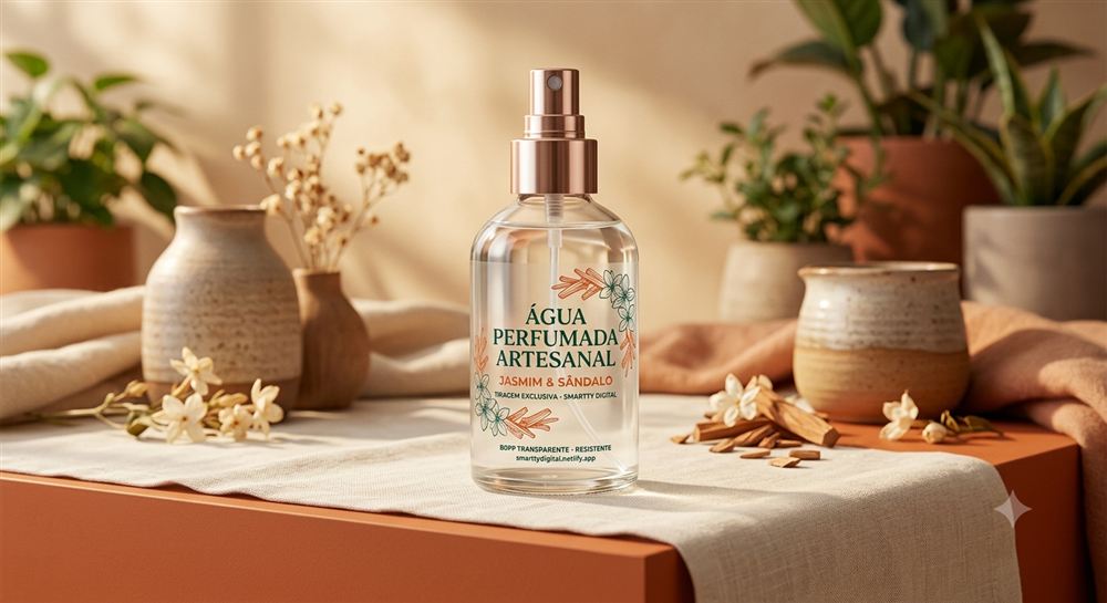 Rótulo para água perfumada artesanal
