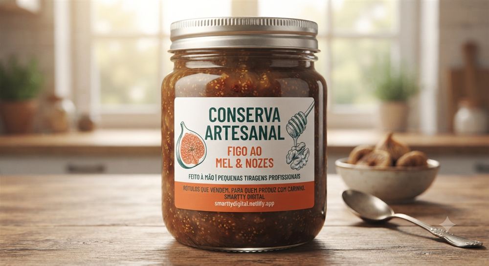 Rótulo para conserva artesanal, etiqueta resistente à umidade