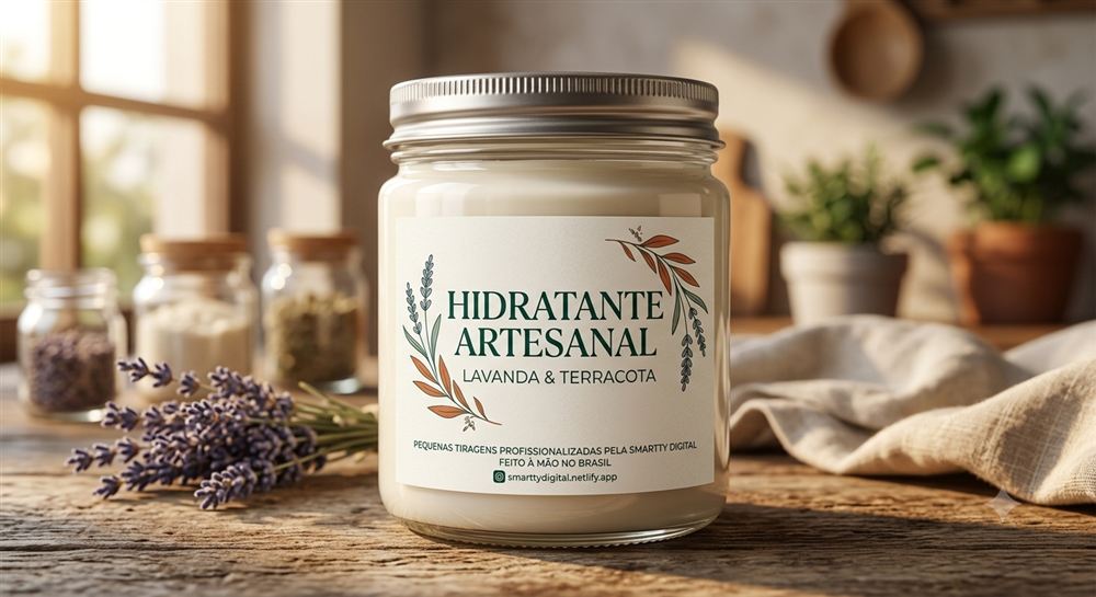 Rótulo para hidratante corporal artesanal